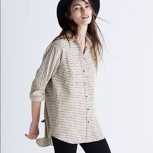 Madewell flannel oversized ex-boyfriend shirt